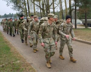 soldats américains du 1er bataillon du 12e régiment de cavalerie